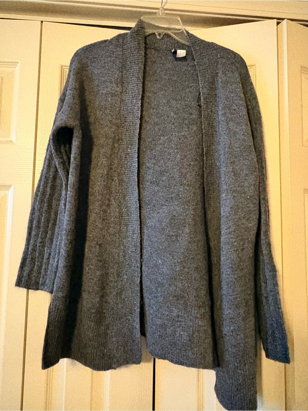 Cozy Open-Front Gray Women's Sweater Cardigan